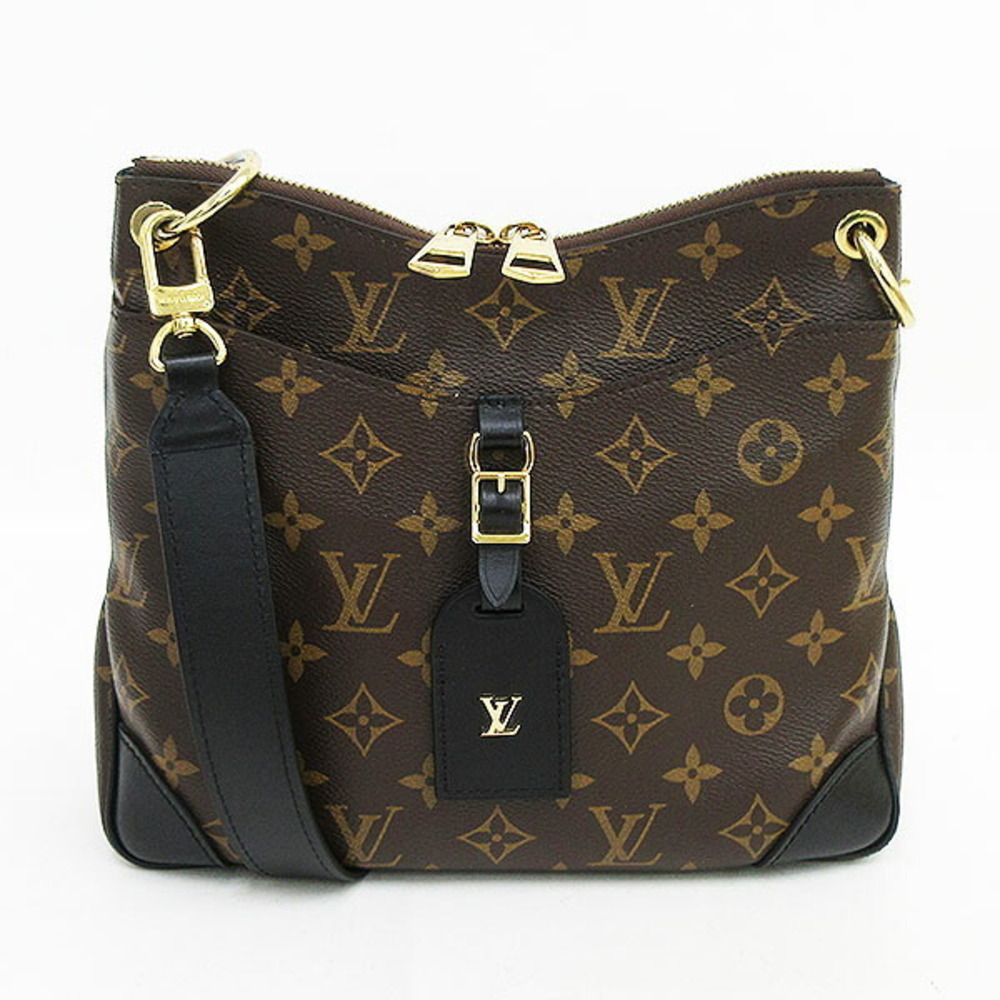 LOUIS VUITTON Monogram Odeon NM Shoulder Bag Noir Black